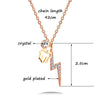 SINLEERY Crystal Lightning Fatima Hand Pendants and necklaces Rose Gold Silver Color Choker For Women Jewelry ZD1 SSP