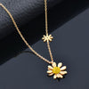 SINLEERY Flower pendant Stainless Steel Necklace necklace for women bijoux femme Gift for girlfriend 2021 trend XL336 SK