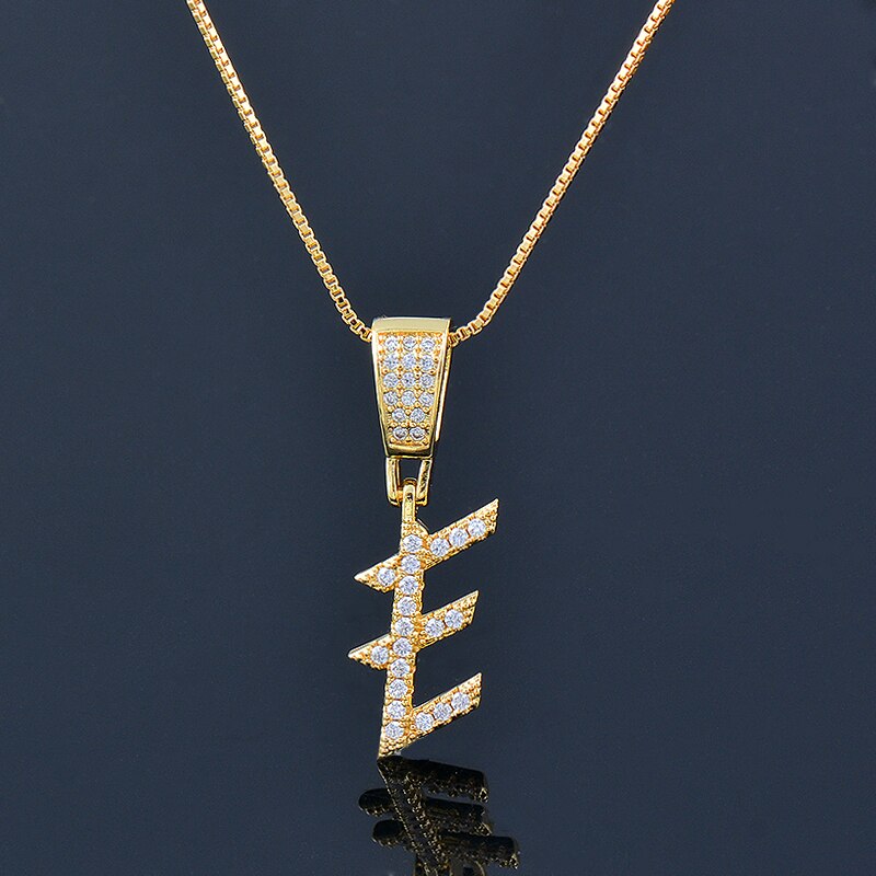 SINLEERY Initial Letter Necklace Cubic Zircon Alphabet Pendants Gold Color Jewelry For Women Birthday Gift Jewelry XL322 SSP