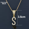 SINLEERY Initial Letter Necklace Cubic Zircon Alphabet Pendants Gold Color Jewelry For Women Birthday Gift Jewelry XL322 SSP