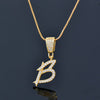 SINLEERY Initial Letter Necklace Cubic Zircon Alphabet Pendants Gold Color Jewelry For Women Birthday Gift Jewelry XL322 SSP