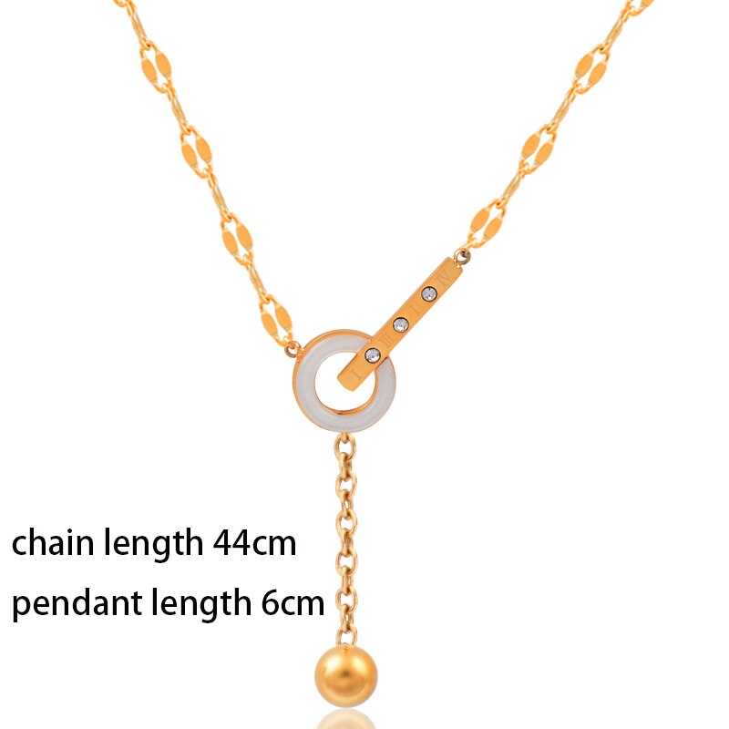 SINLEERY Love Bead pendant Stainless Steel Necklace Gold silver color necklace for women Jewelry on the neck 2021 trend XL336 SK