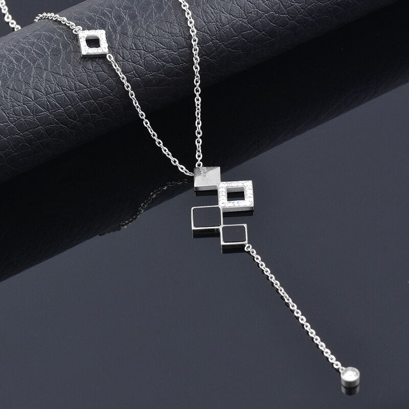 SINLEERY Love Bead pendant Stainless Steel Necklace Gold silver color necklace for women Jewelry on the neck 2021 trend XL336 SK