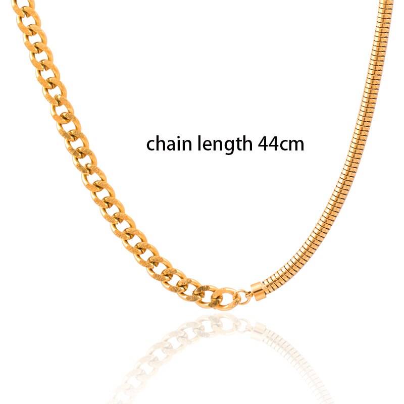 SINLEERY Round lucky letters Pendant Stainless steel necklace Gold color Jewelry on the neck Couple choker 2021 trend  XL396 SSK
