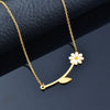 SINLEERY Round lucky letters Pendant Stainless steel necklace Gold color Jewelry on the neck Couple choker 2021 trend  XL396 SSK