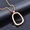 SINLEERY Stainless Steel Jewelry Minimalist Geometric Couple Gold Color Women's Pendant Long Necklace 2021  XL252 SSK