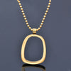 SINLEERY Stainless Steel Jewelry Minimalist Geometric Couple Gold Color Women's Pendant Long Necklace 2021  XL252 SSK