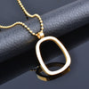SINLEERY Stainless Steel Jewelry Minimalist Geometric Couple Gold Color Women's Pendant Long Necklace 2021  XL252 SSK