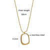 SINLEERY Stainless Steel Jewelry Minimalist Geometric Couple Gold Color Women's Pendant Long Necklace 2021  XL252 SSK