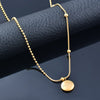 SINLEERY  Trendy Zircon Stainless Steel Pendant Necklace Rose Gold Roma Numbers Circles Chokers Necklaces For Women XL396 SSK