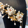 SINZRY 2021 unique original handmade  natural freshwater pearl flower vintage tassel necklace band for women