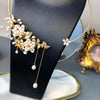 SINZRY 2021 unique original handmade  natural freshwater pearl flower vintage tassel necklace band for women