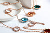 SINZRY  Jewellery Rose gold color Austria crystal long sweater necklaces multicolor crystal jewelry