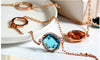 SINZRY  Jewellery Rose gold color Austria crystal long sweater necklaces multicolor crystal jewelry