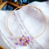 SINZRY handmade natural crystal stone pearl flower necklace band creative summer jewelry