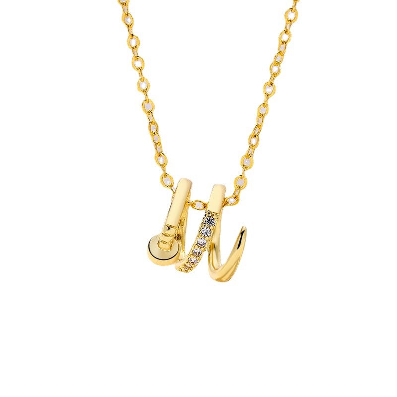 SIPENGJEL Geometric Round Pendant Necklace Gold And Rose Gold Color  Chain Necklace For Women Jewelry