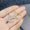 SIPENGJEL Gold Silver Color Moon Star Pendant Necklace Crescent Clavicle Chain Choker Necklace For Women Jewelry 2021