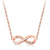 SIPENGJEL Silver Color Infinity Necklace Simple Love Pendant Short Chain Necklaces For Women Wedding Jewelry Party Gift