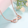 SIPENGJEL Silver Color Infinity Necklace Simple Love Pendant Short Chain Necklaces For Women Wedding Jewelry Party Gift
