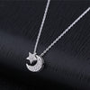 SIPENGJEL Trendy Inlaid Zircon Dainty Moon Star Pendant Necklace Simple Korean Style Chain Necklaces For Women Fine Jewelry 2021