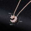 SIPENGJEL Trendy Inlaid Zircon Dainty Moon Star Pendant Necklace Simple Korean Style Chain Necklaces For Women Fine Jewelry 2021