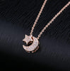 SIPENGJEL Trendy Inlaid Zircon Dainty Moon Star Pendant Necklace Simple Korean Style Chain Necklaces For Women Fine Jewelry 2021