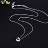 SIPENGJEL Trendy Inlaid Zircon Dainty Moon Star Pendant Necklace Simple Korean Style Chain Necklaces For Women Fine Jewelry 2021