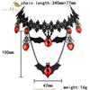 SISHION Holiday Creative Short Necklace Retro Animal Bat Lace Necklace Haloween Accessories women SP0579