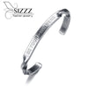 6MM wide stainless steel English open retro silver European and American style men's bracelet&bangles