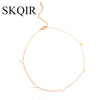 SKQIR Retro Choker Necklace Gold Color Chain Stainless Steel Triangle Link Chain Necklace Femme Gift For Friends