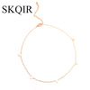 SKQIR Retro Choker Necklace Gold Color Chain Stainless Steel Triangle Link Chain Necklace Femme Gift For Friends