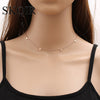SKQIR Retro Choker Necklace Gold Color Chain Stainless Steel Triangle Link Chain Necklace Femme Gift For Friends