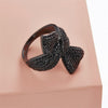 925 Sterling Silver Elegant Cubic Zirconia Bowknot Finger Ring Brand Design Tail Ring Women Ladies Wedding Party Jewelry
