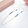 Luxury Brand 925 Sterling Silver Blue Stone CZ Candy Long Chain Necklace Green Gems Cubic Zircon for Ladies Women Jewelry