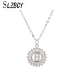 Classic All 26 Letter Alphabet Women Necklaces Pendants Zircon Long Chain Necklace Gold Silver Color Fashion Jewelry Gift