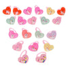 Cute Heart Open Adjustable Rings for Children Kids Birthd Gift Jewelry Acrylic Lovely Unicorn Pink Color Ring 20PCS/set