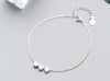 SMALL 4.5MM Authentic Real. 925 Sterling Silver Fine Jewelry Three-heart Chain Bracelet GTLS682