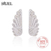SMJE Real 925 Sterling Silver Angel Wings Earrings Women Doctor Angel Earring Fashion harajuku Jewelry women Accessories