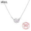 100% 925 Sterling Silver Leaf Necklaces for Women Vintage Plant Pendants Necklaces Wedding Jewelry Collier Femme