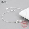 100% Sterling Silver Peak Pulseira Body Jewelry Winter Adventure Linked Chain Snow Mountain Bracelets for Women Men