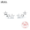 925 Sterling Silver Linked Star Earings for Women Girl Birthd Gift Silver Stacking Star Ear Jewelry boucle d'oreille