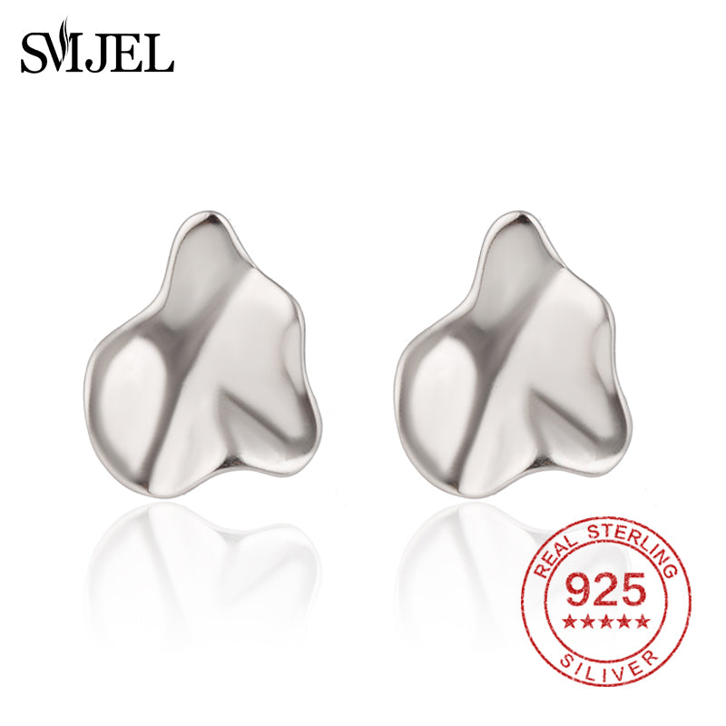 925 Sterling Silver Map Earrings 2020 Earings Fashion Jewelry Geometric Earrings for Women Girl Party Gifts