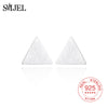 925 Sterling Silver Simple Brushed Triangle Earrings Women Girl Gift Tiny Geometric Jewelry Earring Boucle D'oreille