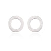 925 Sterling Silver Tiny Circle Round Earrings for Women Simple Silver Daily Jewelry Love Heart Stud Earring Girl