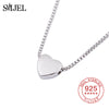 925 Sterling Silver Wedding Necklace Tiny Heart Necklace for woman Simple Charm Love pendant necklace Bridesmaid Gift