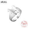 925 Sterling Sliver Cute Rabbit Rings For Women Cartoon Animal Finger Cuff Rings Anel Jewelry Girl Birthd Gifts