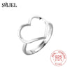 925 Sterling Sliver Wedding Ring Hollow Heart Rings for Women Hexagon Adjustable Ring Birthd Gift Jewelry Dropshipping