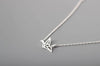 Accessories Jewelry Cute Brushed Origami Crane Pendant Necklace for Women Tiny Animal Necklaces Wedding Gift SYXL001