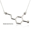 SMJEL Dopamine Molecule Necklaces Chemical Formula Necklace Women Serotonin Structure Formula Pendant Graduation Gifts
