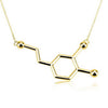 SMJEL Dopamine Molecule Necklaces Chemical Formula Necklace Women Serotonin Structure Formula Pendant Graduation Gifts